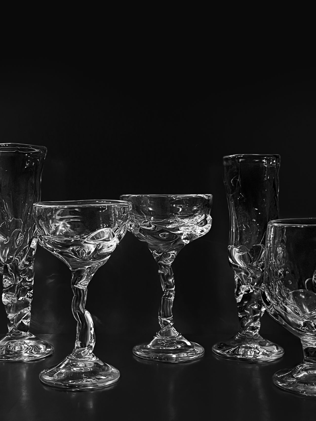 textured glassware