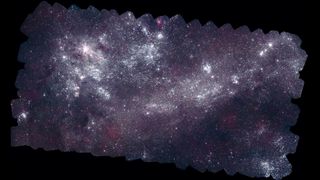 The Large Magellanic Cloud, a satellite galaxy of the Milky Way where these stripped stars were found.