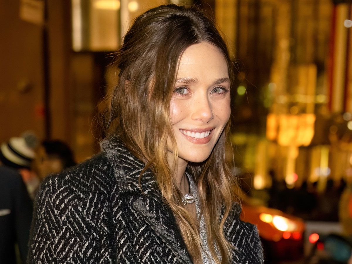 elizabeth olsen wearing new chanel shoes