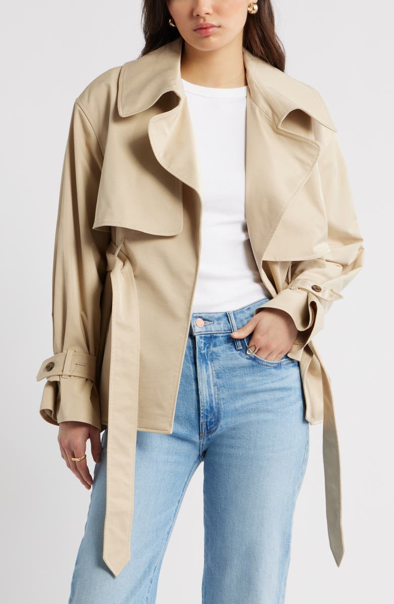 Exaggerated Crop Trench Coat