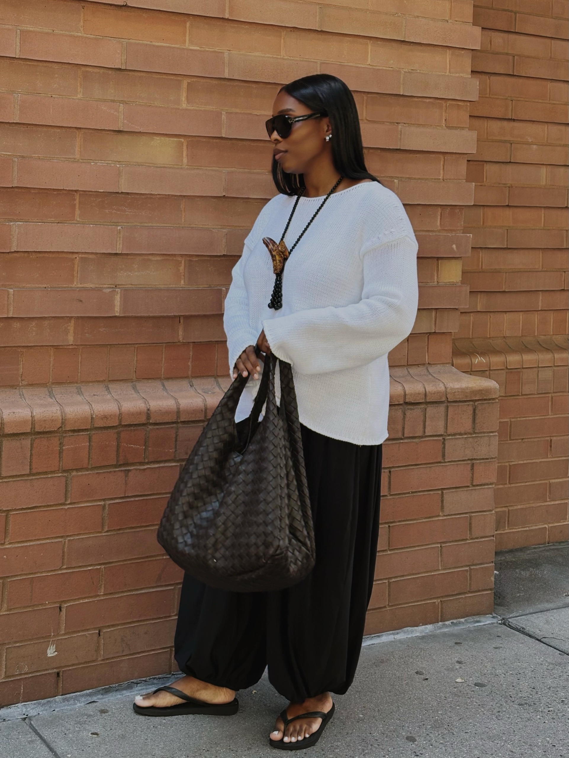 Woman wearing a fall outfit idea.