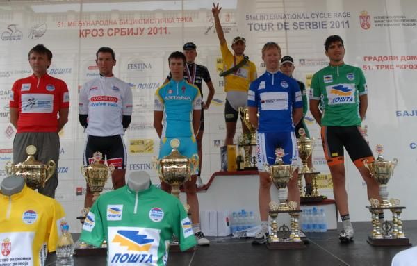 All the jersey winners of the 2011 Tour de Serbie.