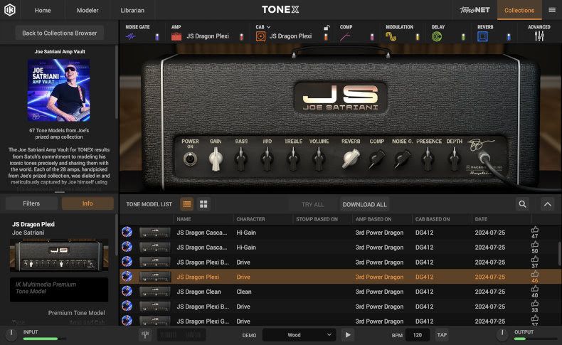 IK Multimedia TONEX One Joe Satriani