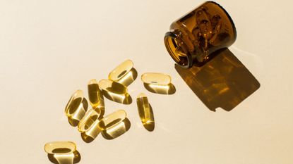 Best stress supplements: A shot of supplements on a countertop
