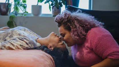 Tender moment between a couple - stock photo