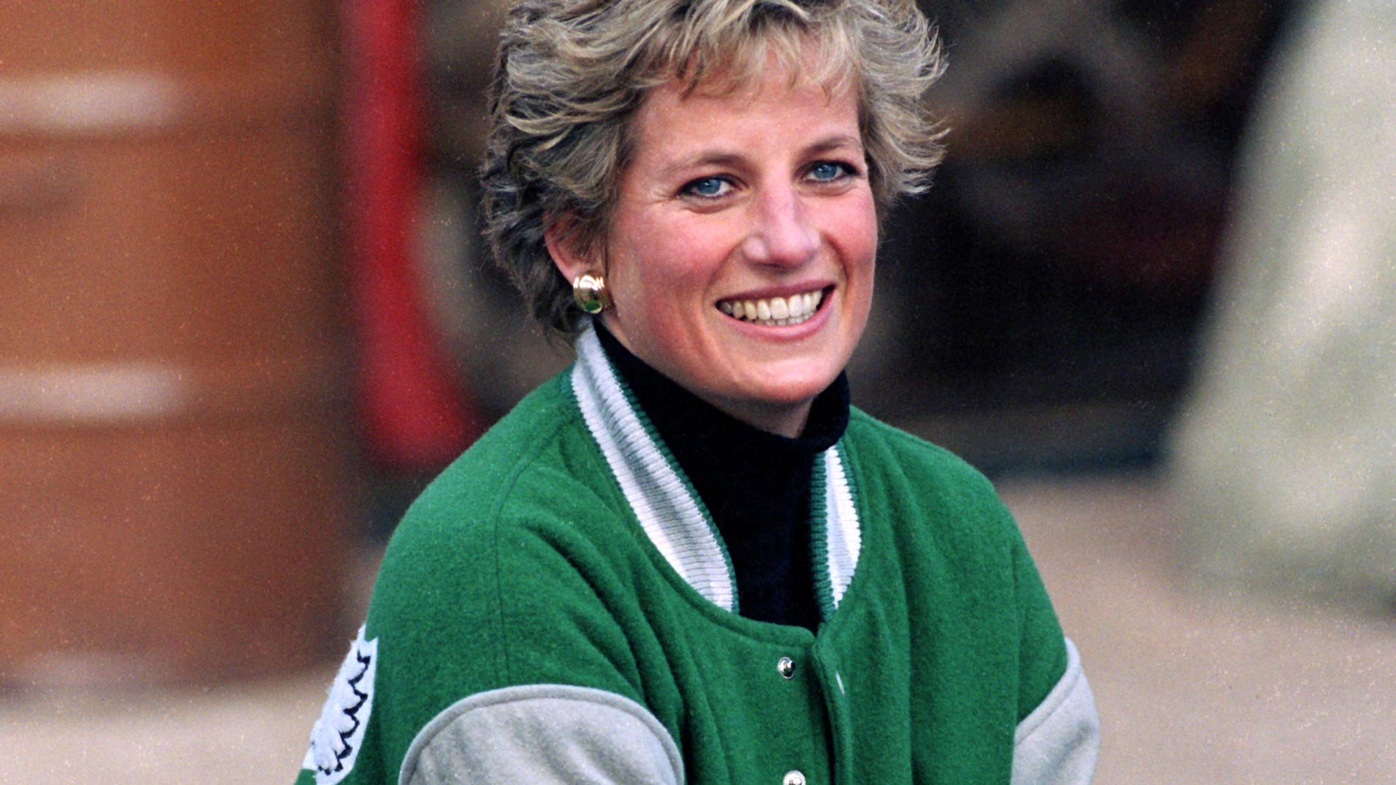Green and Grey Princess Diana Philadelphia Eagles Varsity Jacket - Jackets  Expert