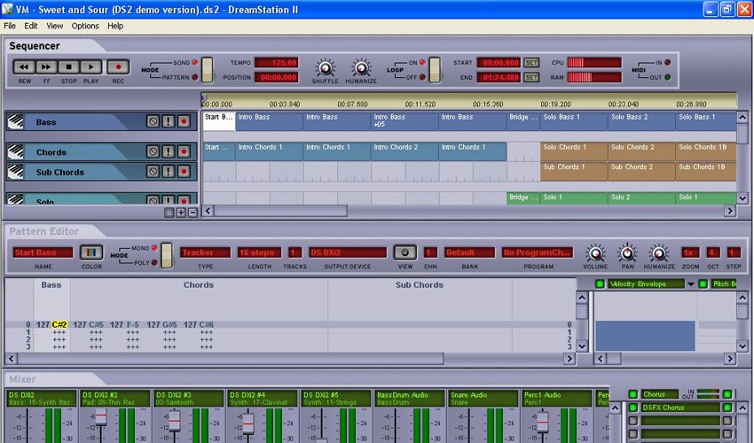 DreamStation II enables you to create music from scratch.