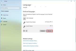 Windows 10 remove languages to free up space