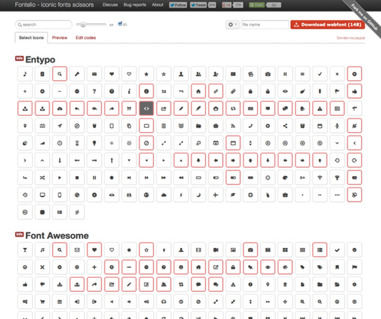 Fontello allows you to customise your font easily