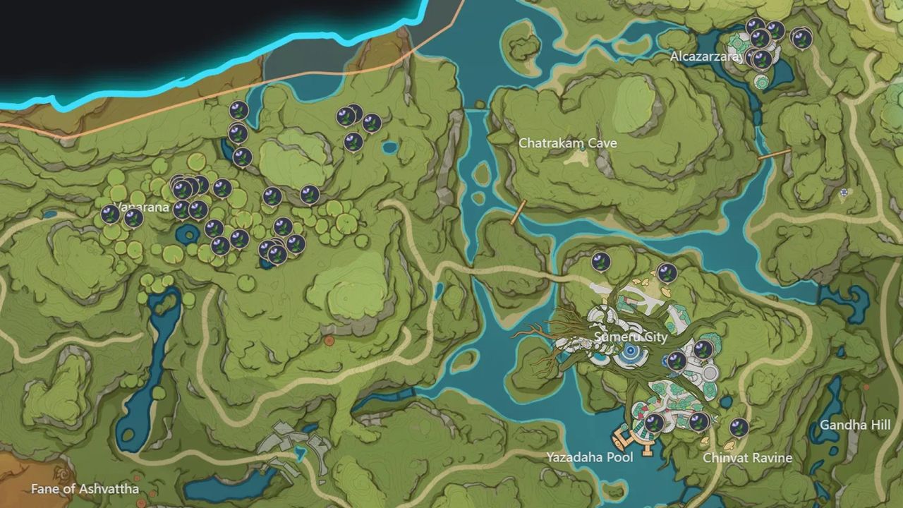 Genshin Impact Padisarah locations
