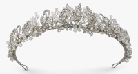 Ivory &amp; Co Vintage Lace Freshwater Pearl and Cubic Zirconia Pave Tiara
Have your own Meghan Markle moment with this floral accented tiara. The floral segments are set with iridescent freshwater pearls and small cubic zirconia.