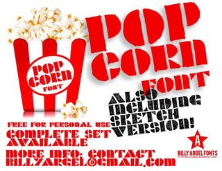 Free stencil fonts: Popcorn