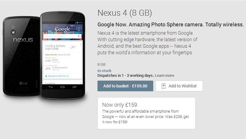 Huge Nexus 4 Price Drop May Signal New Nexus 5 On Horizon Techradar