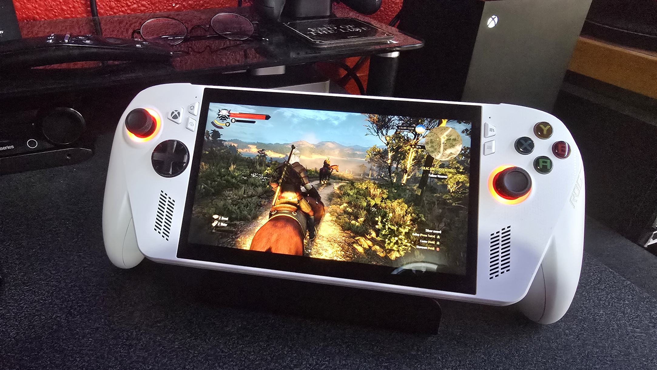 Xbox Ally with Witcher 3 on it