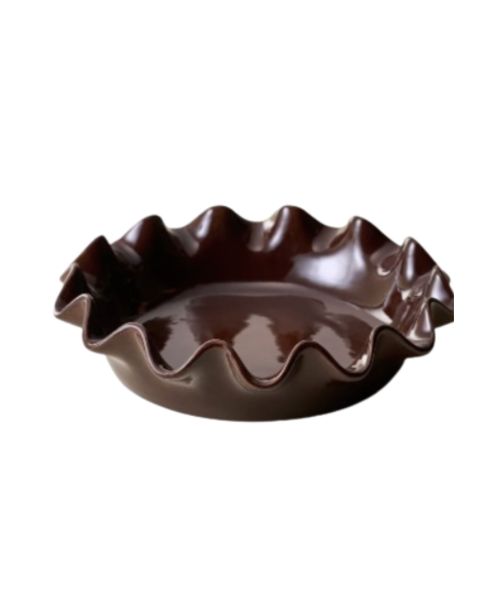 Chocolate Scalloped Pie Dish