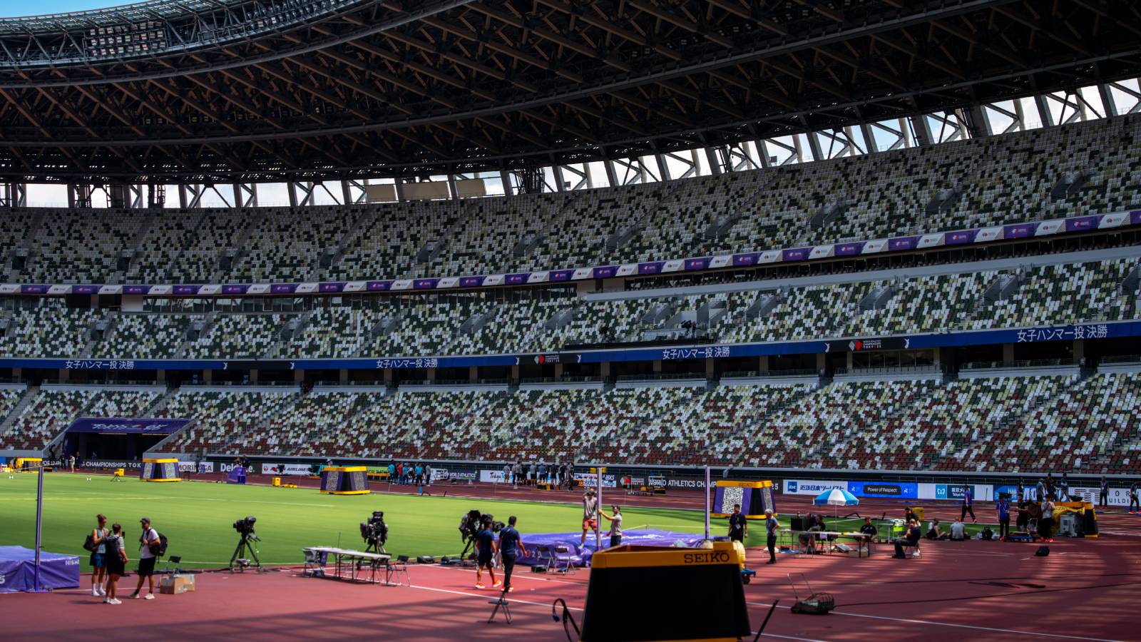 The athletics track and field for the 2025 World Athletics Championship in Tokyo.