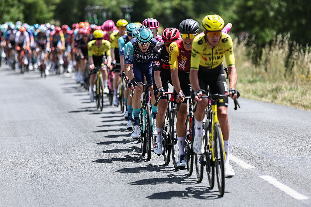 2026 Tour Auvergne-Rh&amp;ocirc;ne-Alpes stage 5: Bruno Armirail working hard on the front