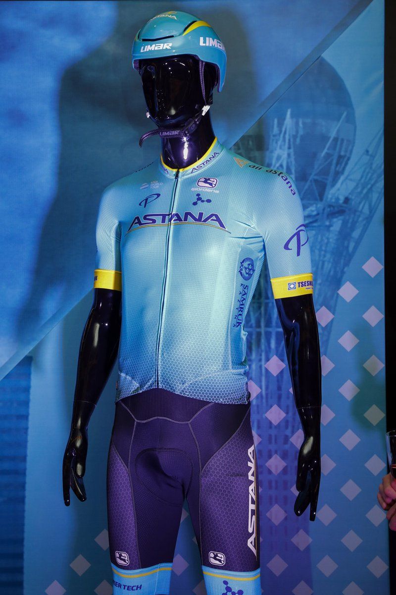 The Astana jersey remains sky blue for 2018
