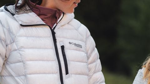 Columbia Arctic Crest Down Hooded Jacket review ultralight warmth that doubles as a camping pillow Yes please Advnture