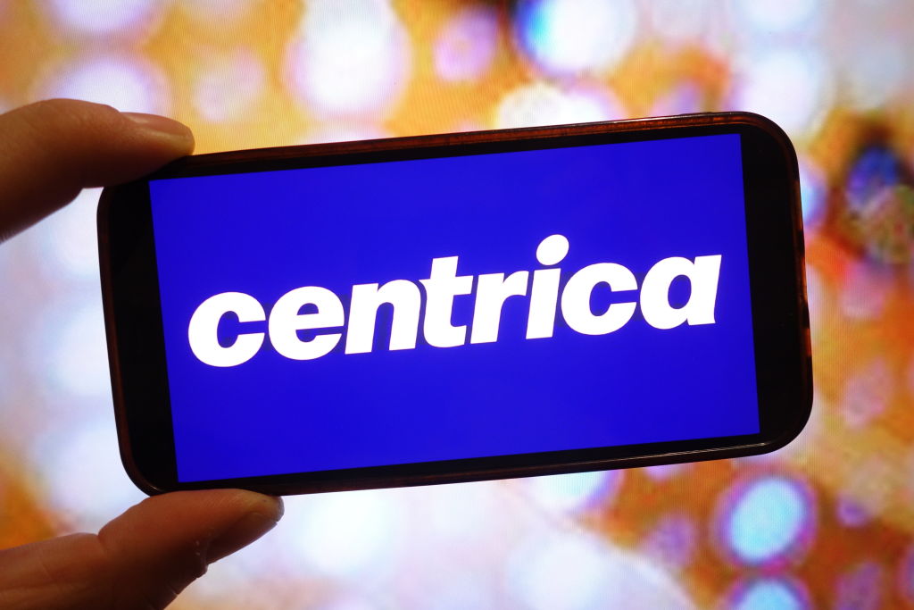 Centrica company logo is seen displayed on a smartphone screen