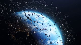 An artist's impression of space junk