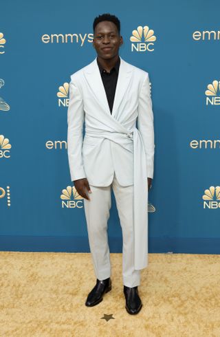 Pictured: Toheeb Jimoh arrives to the 74th Annual Primetime Emmy Awards held at the Microsoft Theater on September 12, 2022