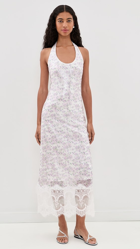 Apollo Maxi Dress - Lilac Bellflower Sequins