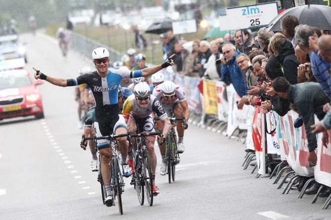 Theo Bos (Blanco) outsprinted Andre Greipel and Mark Cavendish for the stage victory in Breda