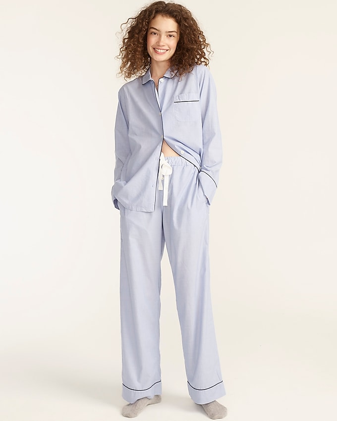 End-On-End Cotton Long-Sleeve Pajama Set