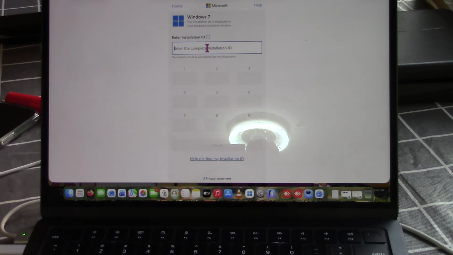 Activating Windows 7 through Microsoft's Product Activation Portal