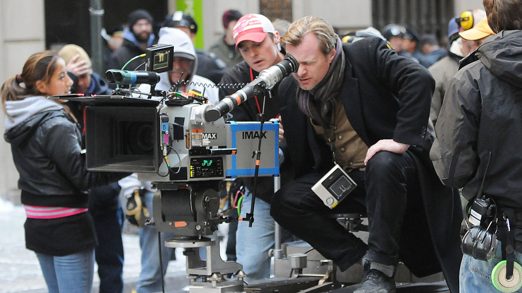 Christopher Nolan is seen on the set of "The Dark Knight Rises" movie on November 6, 2011 in New York City.