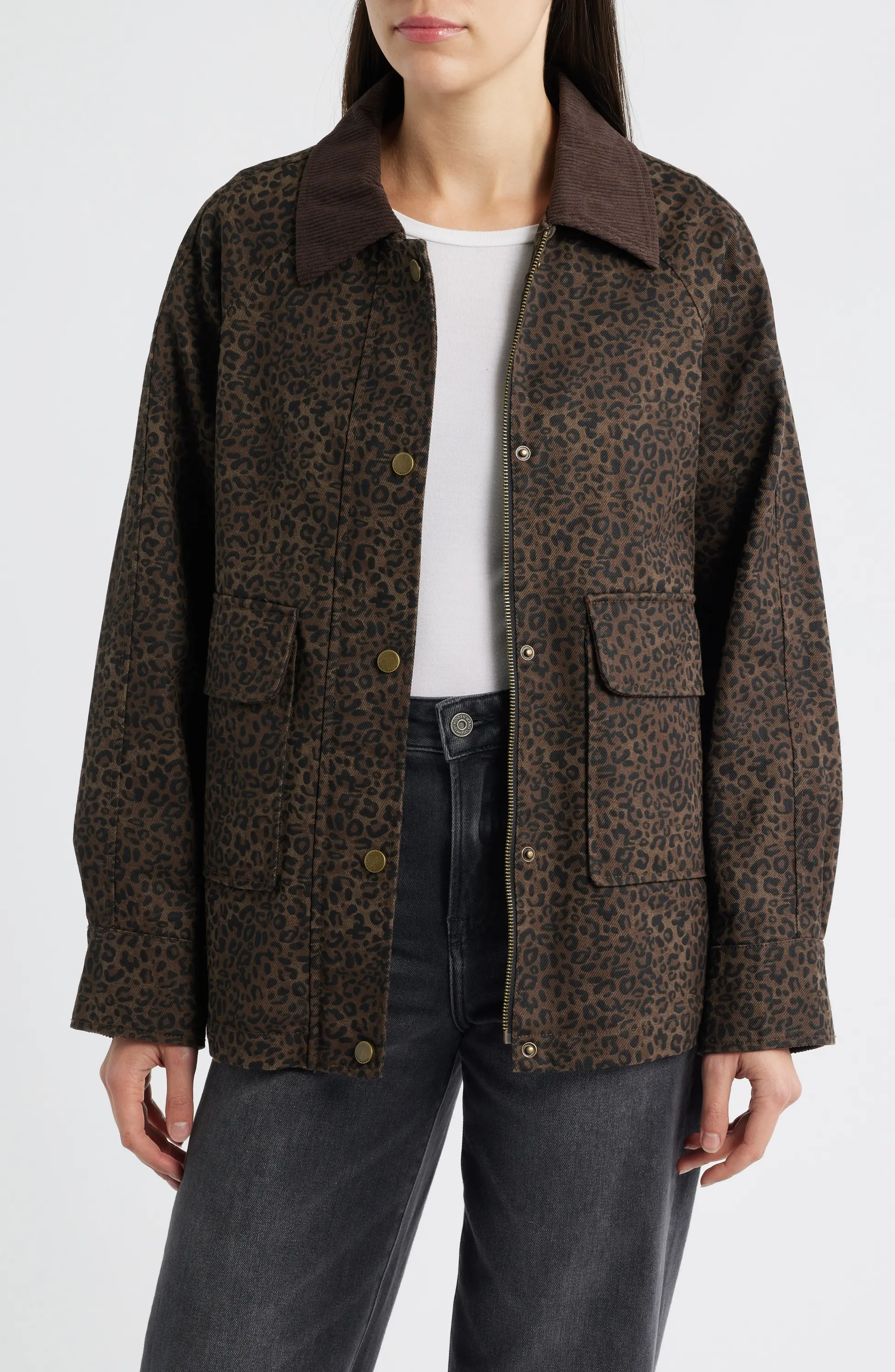 Lucky Brand, Missy Cotton Blend Barn Jacket