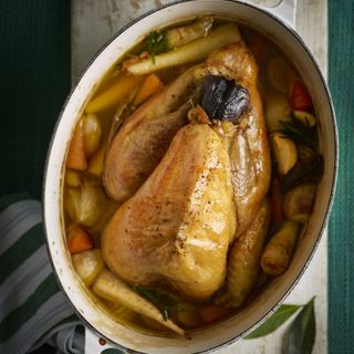 Pot-Roast Guinea Fowl