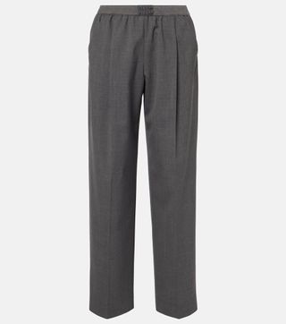 Virgin Wool Straight Pants