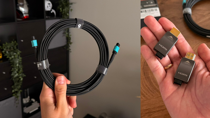 Fiber optic HDMI cable with detachable ends