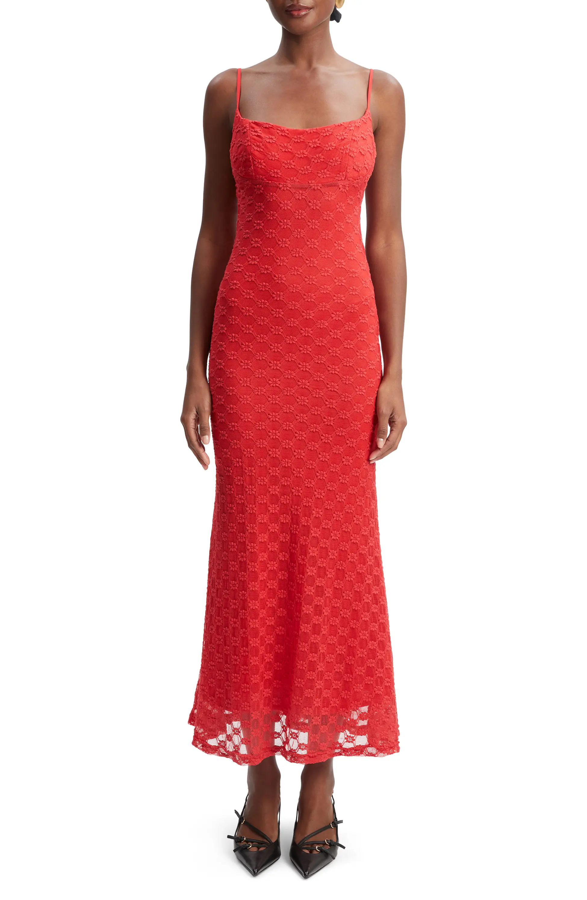 Bardot, Adoni Floral Embroidered Mesh Slipdress (Was $110)