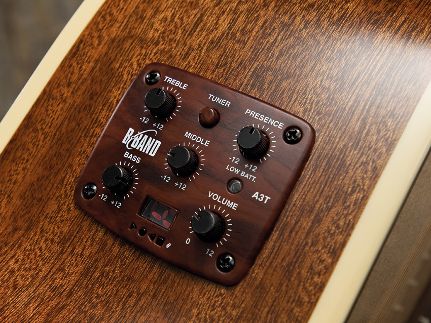 The compact B-Band A3T preamp is an excellent performer.
