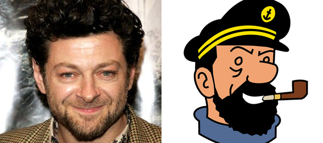 Andy Serkis is Captain Haddock...