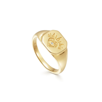 Missoma Gold Open Heart Signet Ring, Was £89, now £66.75