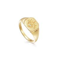 Missoma Gold Open Heart Signet Ring, Missoma Was £89, now £66.75