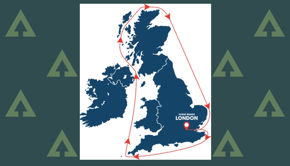 The route of the GB Row Challenge