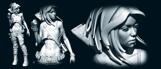 After all the polygonal modelling is complete, this is the time to sculpt in the fine details