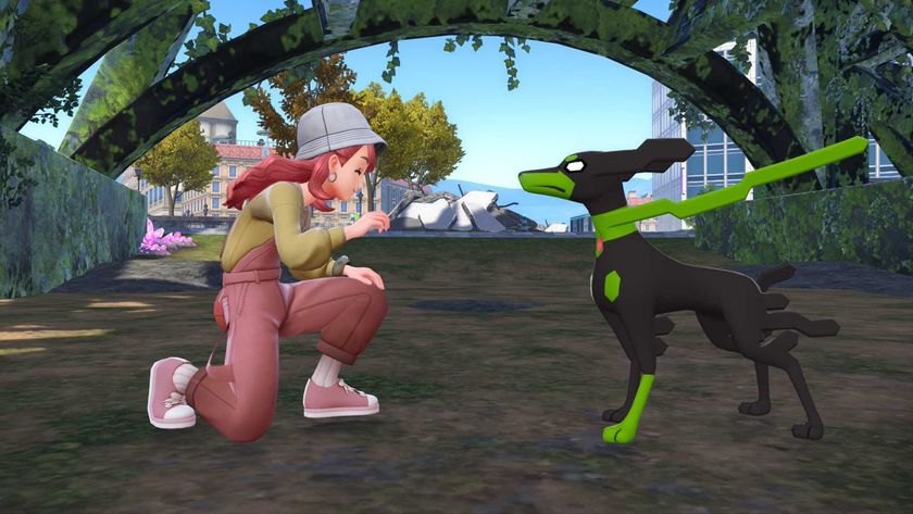 A trainer reaching towards 10% Zygarde in Pokemon Legends: Z-A.