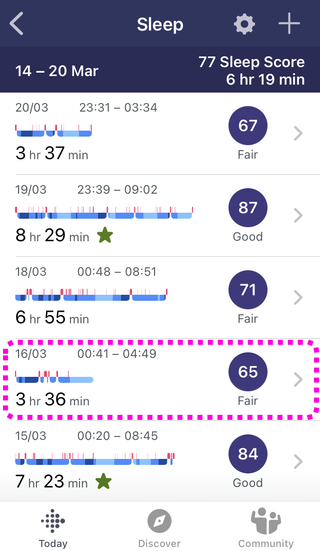 Fitbit app sleep tracking data