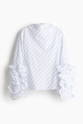 Ruffle-Sleeve Blouse