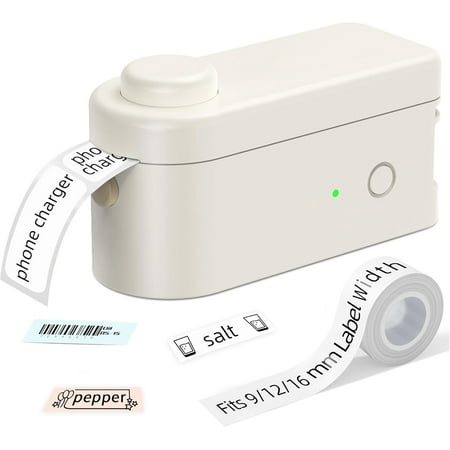 Makeid Label Maker Machine With Tape - Portable &amp;amp; Rechargeable Label Makers With Built-In Cutter, .63&quot; Waterproof Tape - Wireless Label Printer Compatible With Android &amp;amp; Ios Devices