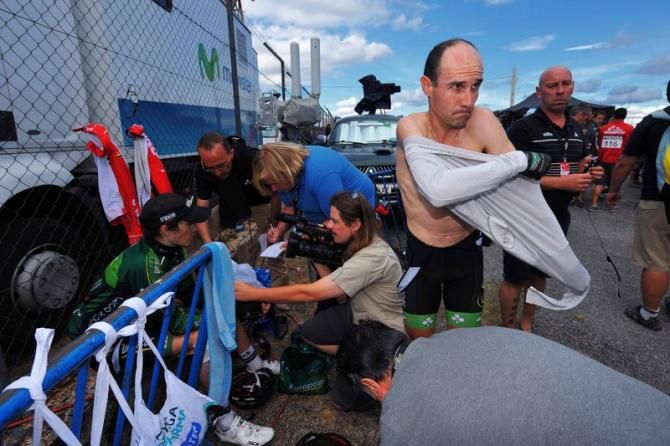 Maxime M&eacute;derel (Eurocpar) changes post-stage