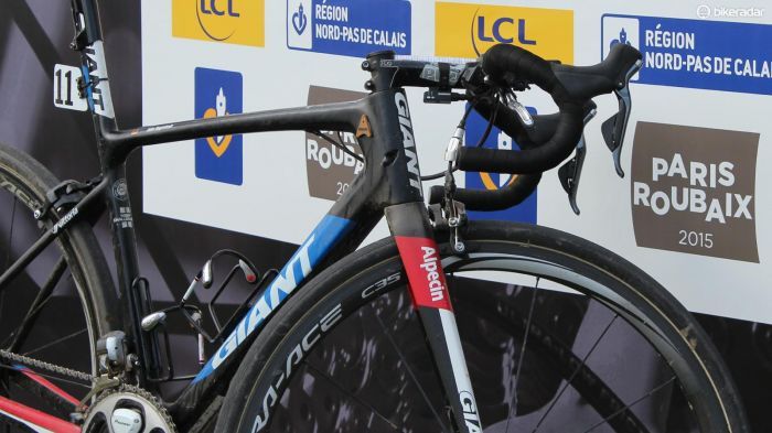 Next year this podium could be holding a bike with disc brakes