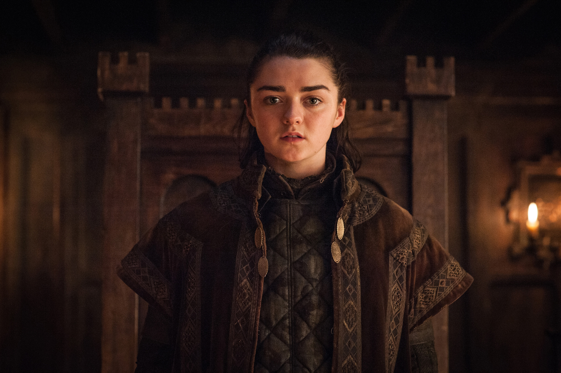 Maisie Williams as Arya Stark in Game of Thrones.