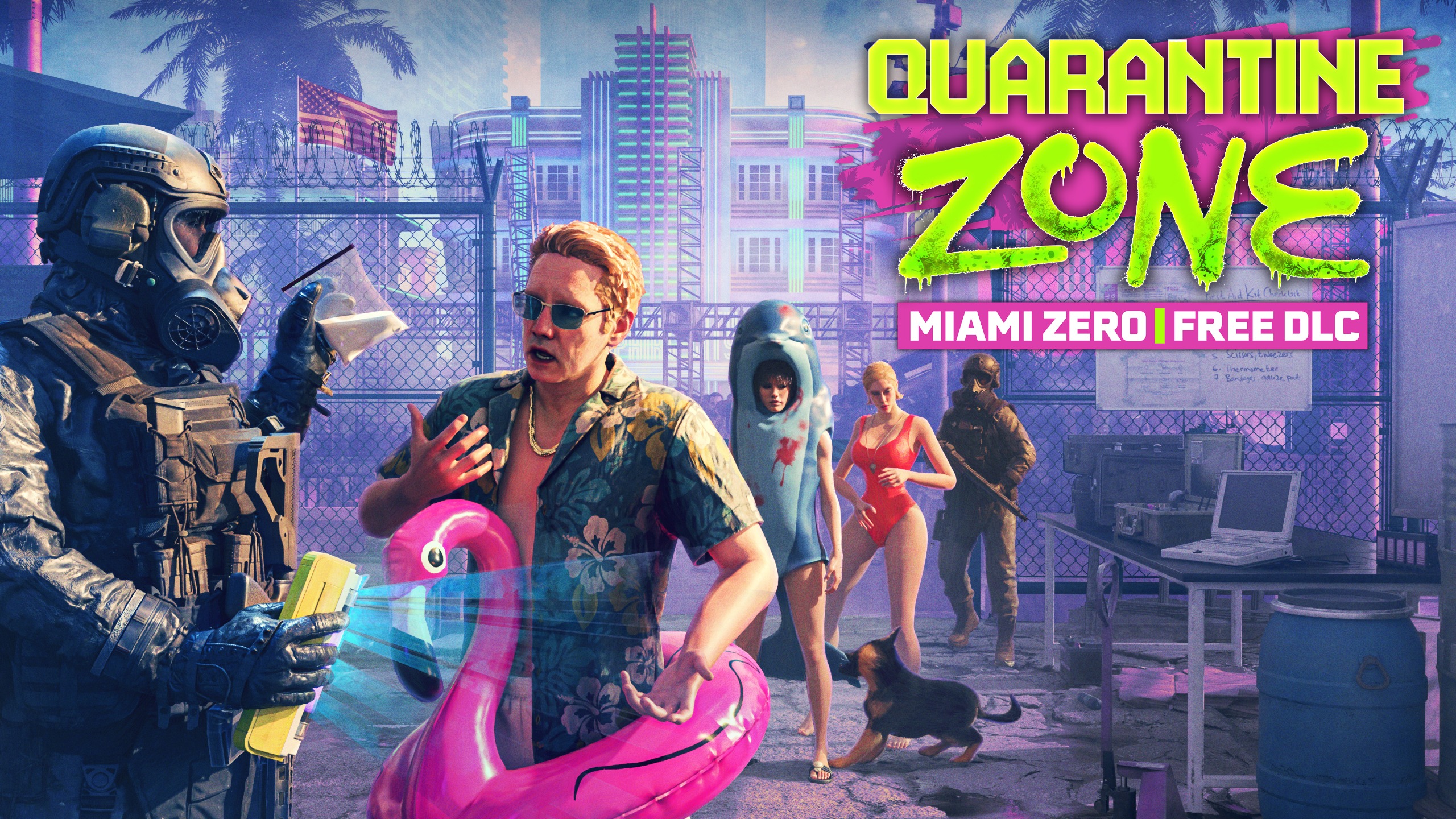 Quarantine ZOne Miami Zero update art with logo